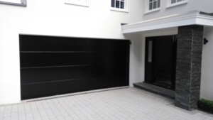 Black Novoferm Garage Door After Fitting