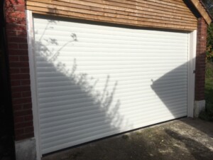 Novoroll 77 White garage door after installation