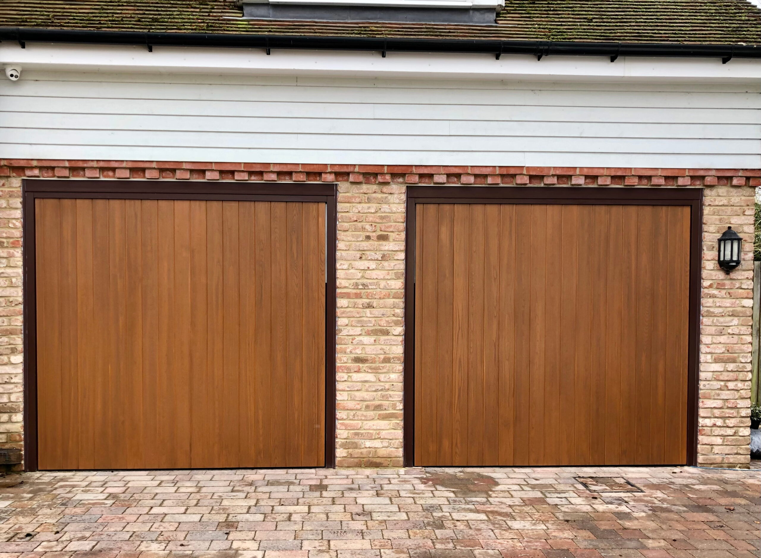 CDC GRP Verwood Honey Beech automated garage door