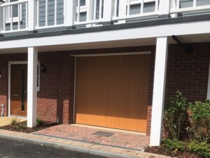 The Verwood garage door in Honey Beech