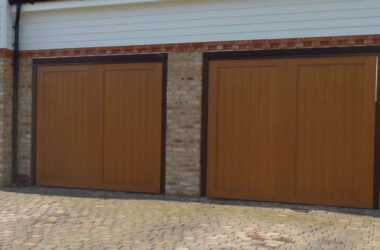 GRP Up and Over Garage Doors - twin garages