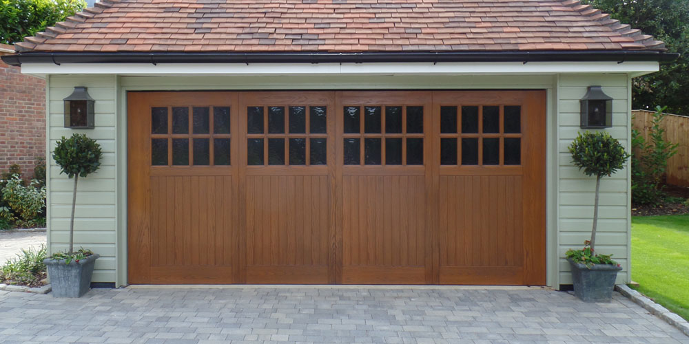 GRP Up and Over Garage Door - triple garage door