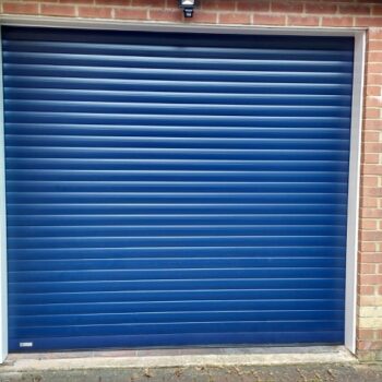 SWS Seceuroglide 77 Classic foam core aluminium roller garage door navy blue RAL 5011 a