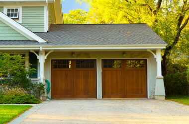 Two car wooden garage