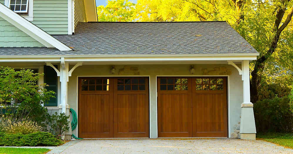 Wooden garage doors