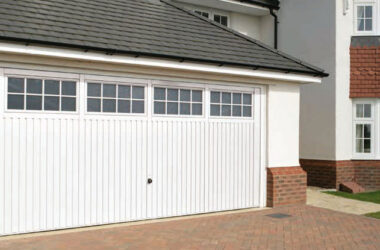 White Steel Up and Over Garage Door